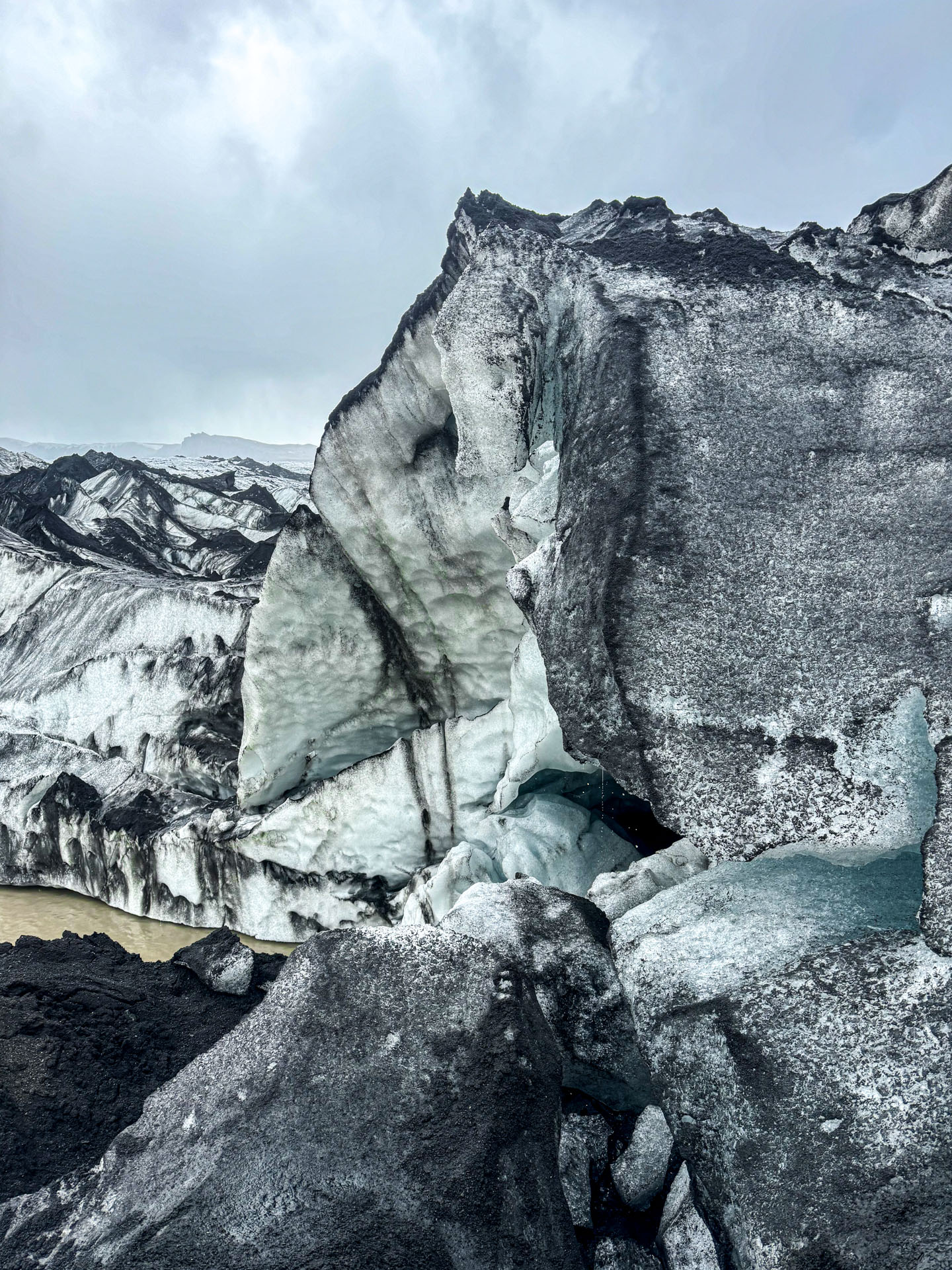 Close up of Sólheimajökull Glacier on Arctic Adventures South Shore Adventure Tour