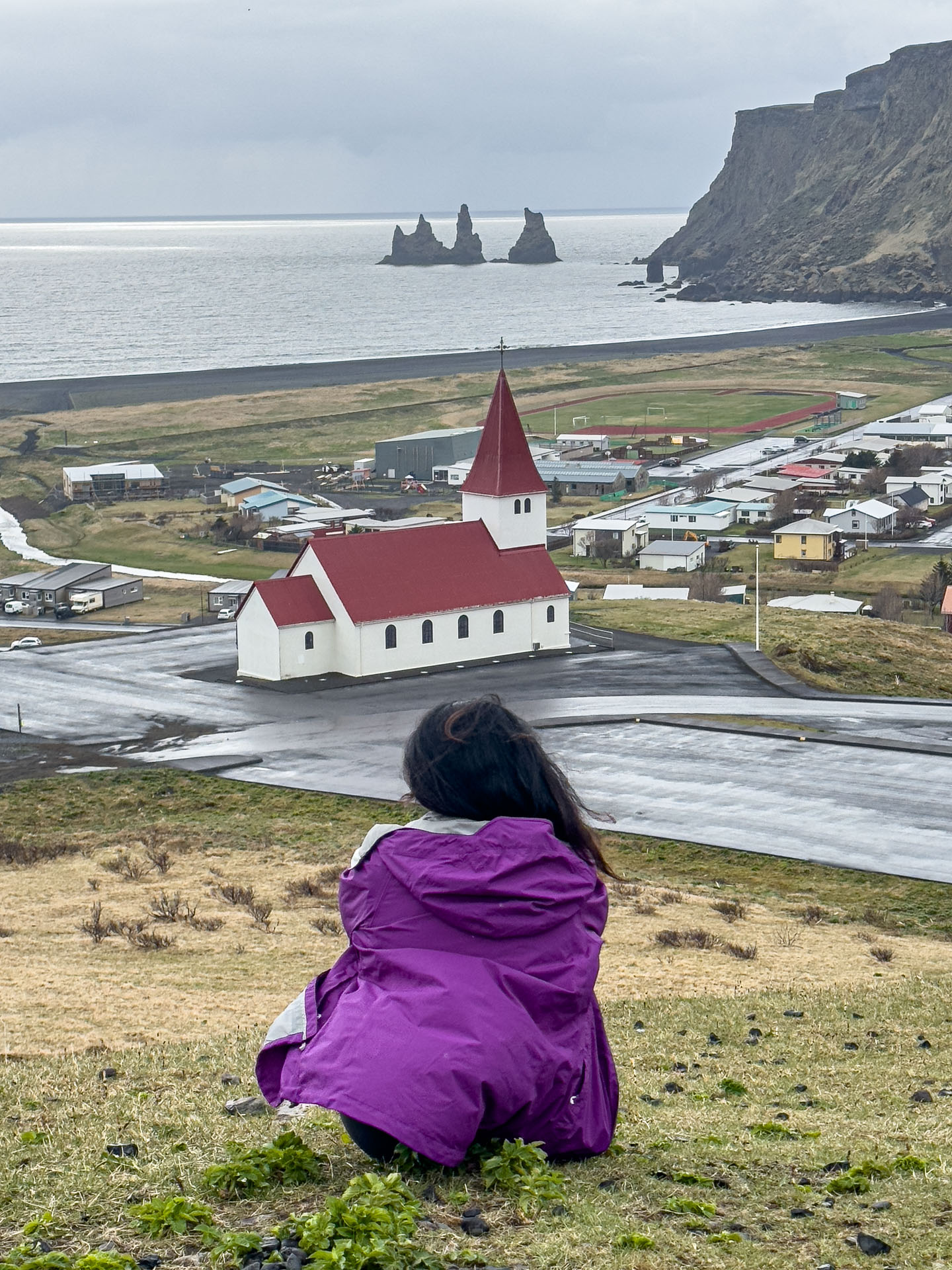 View of Vík village on Arctic Adventures South Shore Adventure Tour